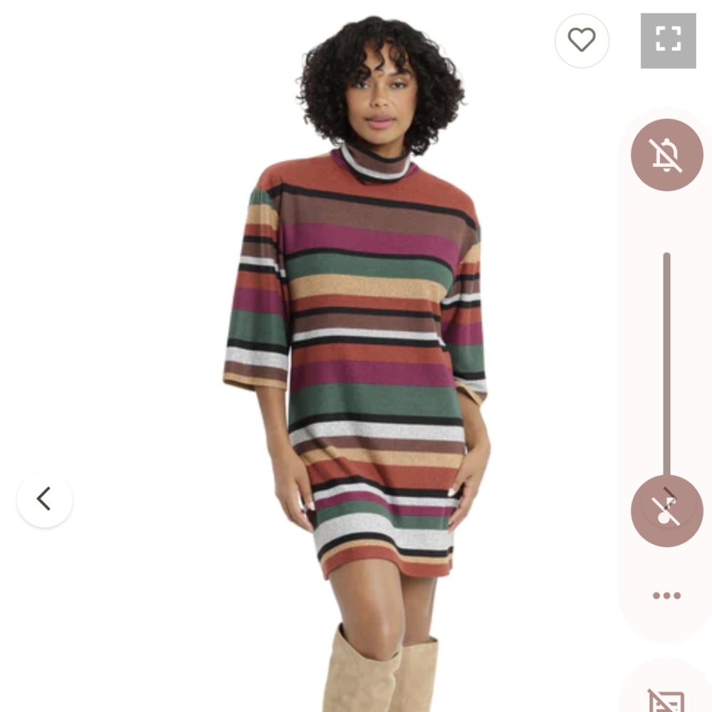 🆕 London Times striped turtleneck dress large